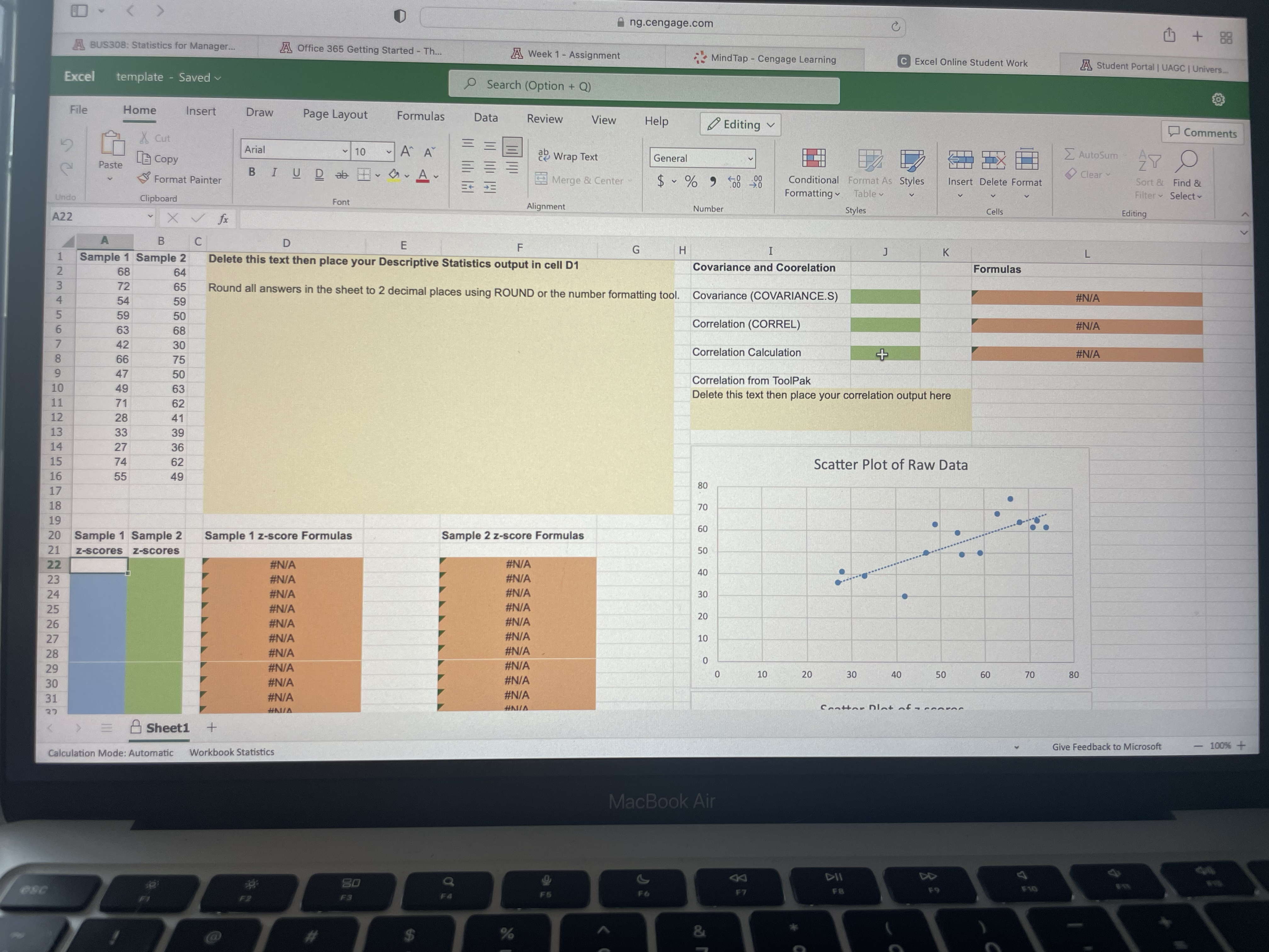 . ng.cengage.com C + 88 A BUS308: Statistics for Manager.. A