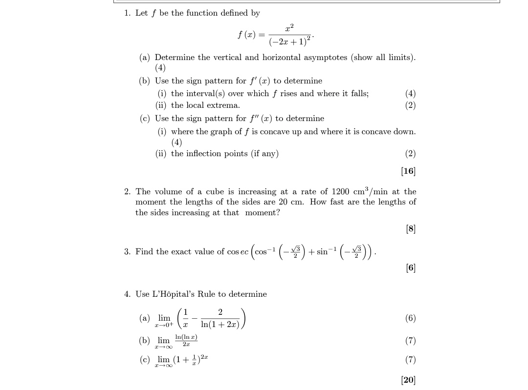  |l 1. Let f be the function dened by x2 J"