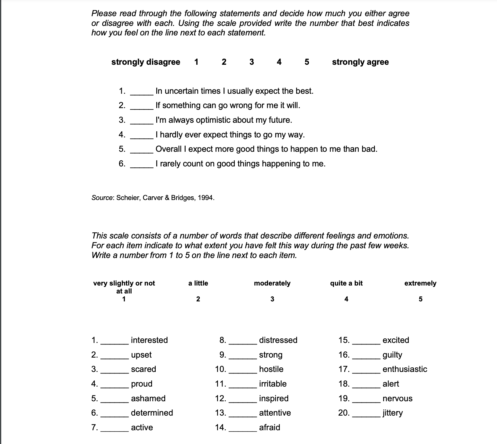 study that was conducted by a Graduate Psychology student. The study was