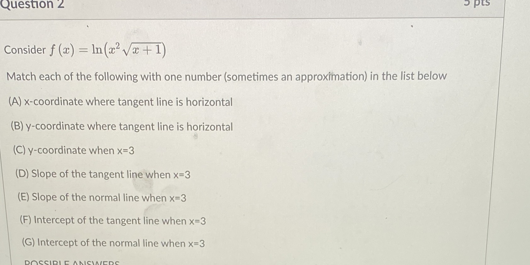 Please help me solve this Question 2 S Pts Consider f (x)