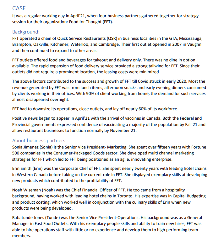 CASE It was a regular working day in April'21, when four