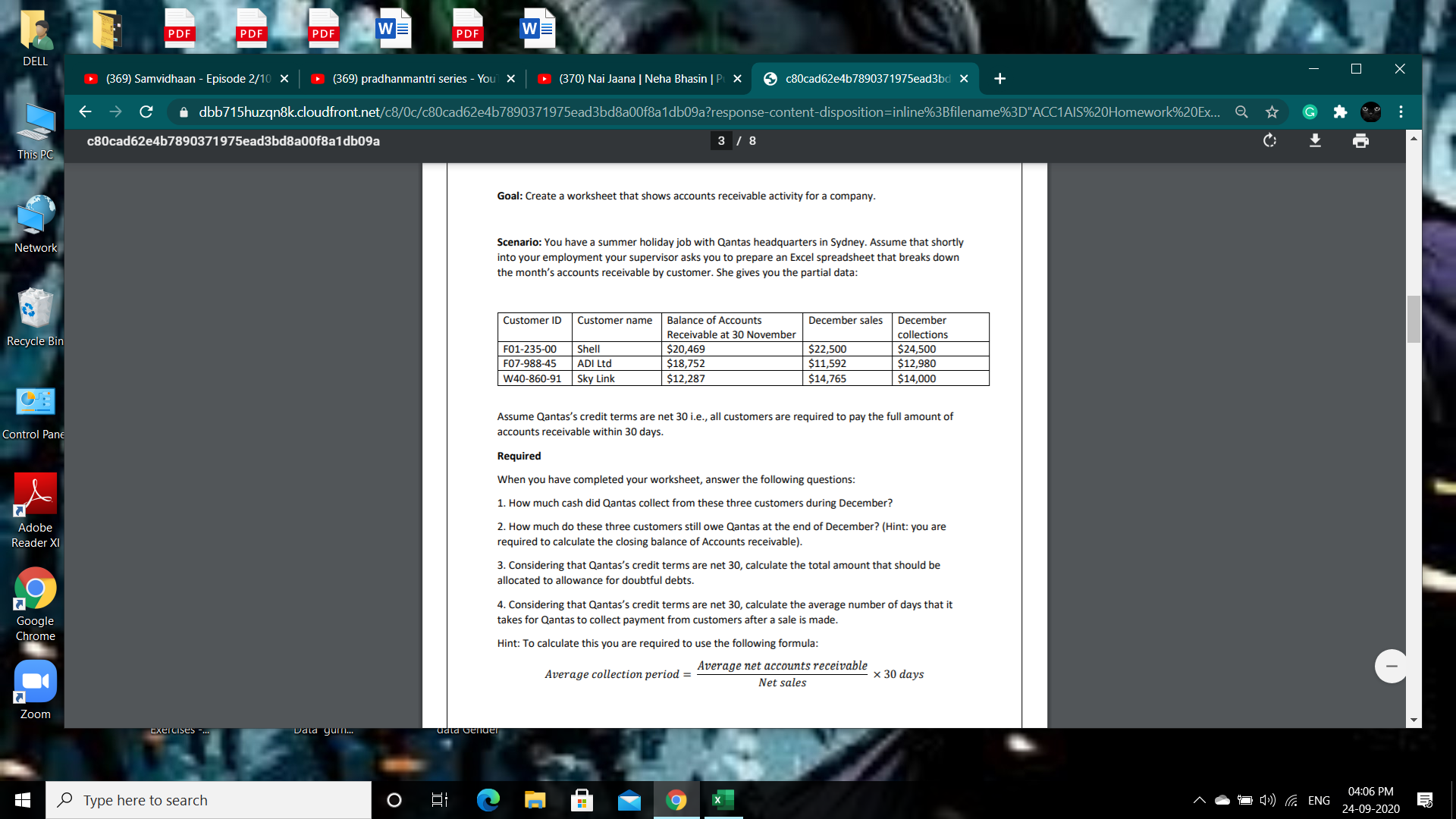 Neha Bhasin | PI X c80cad62e4b7890371975ead3bd x + X C dbb715huzqn8k.cloudfront.net/c8/0c/c80cad62e467890371975ead3bd8a00f8a1db09a?response-content-disposition=inline%3Bfilename%3D"ACC1AIS%20Homework%20Ex.. G