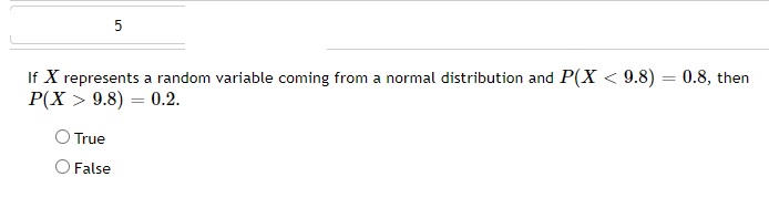 of the mean. O True O FalseIf X represents a random variable