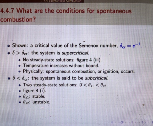 is known as the Semenov number. In this question we investigate a