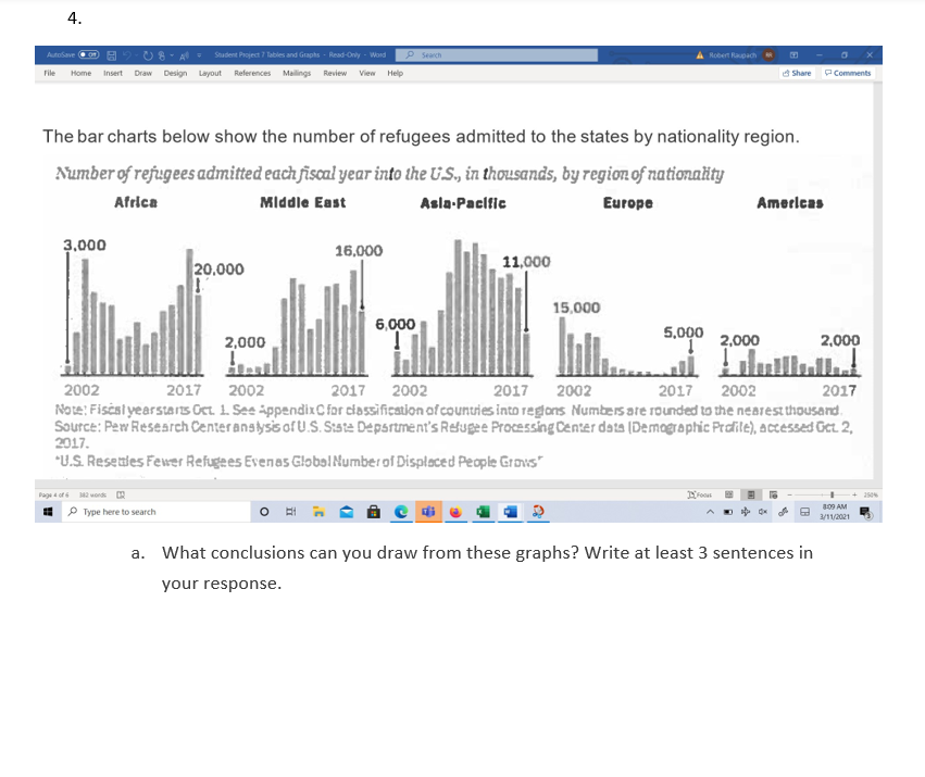 4. Student Project / Tables and Graphs . Read-Only - Word