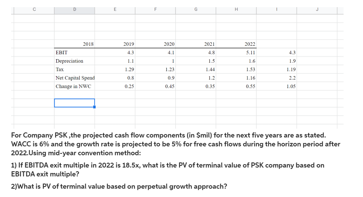 please answer the following question C D E F G H 2018
