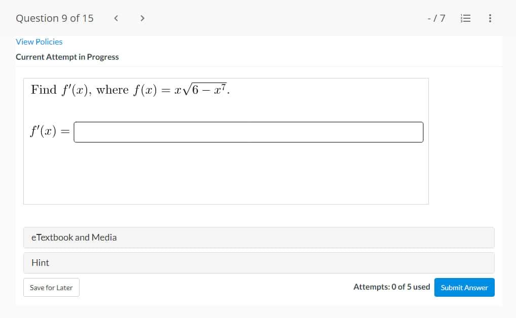 f'(:l:) by hand when f (3:) : 2thka and Media Hint SavefGrLatEr