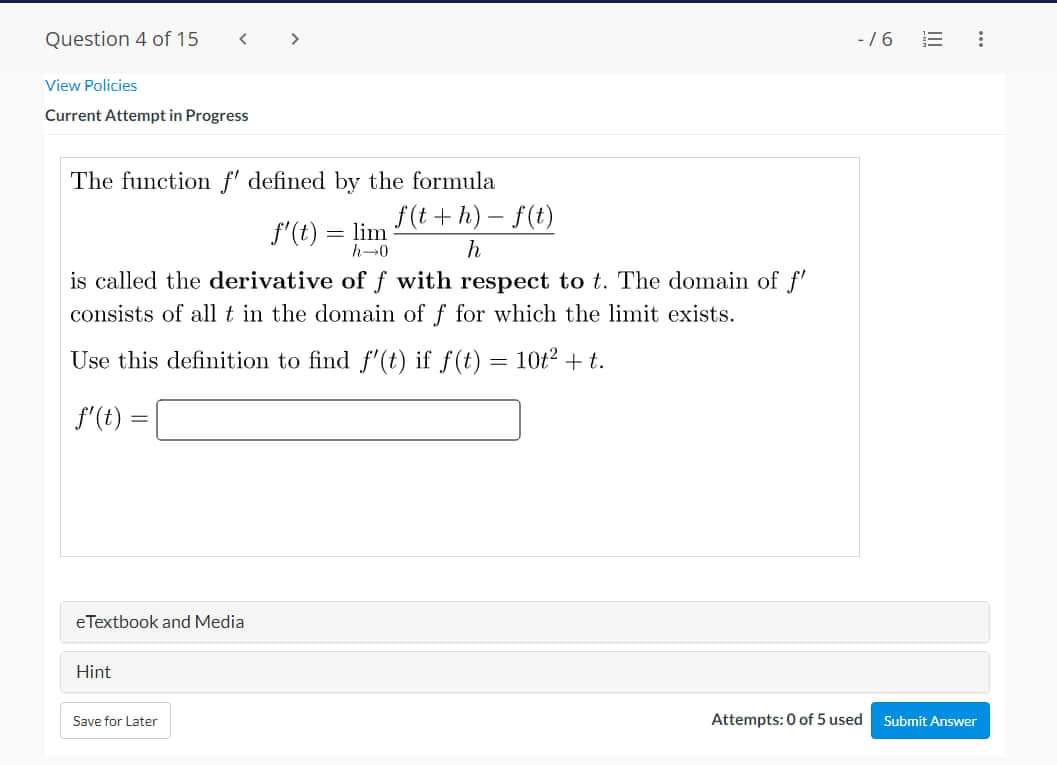 Progress Find f'(:c) for the given x). (a) H33) = .936 7\\/:E+