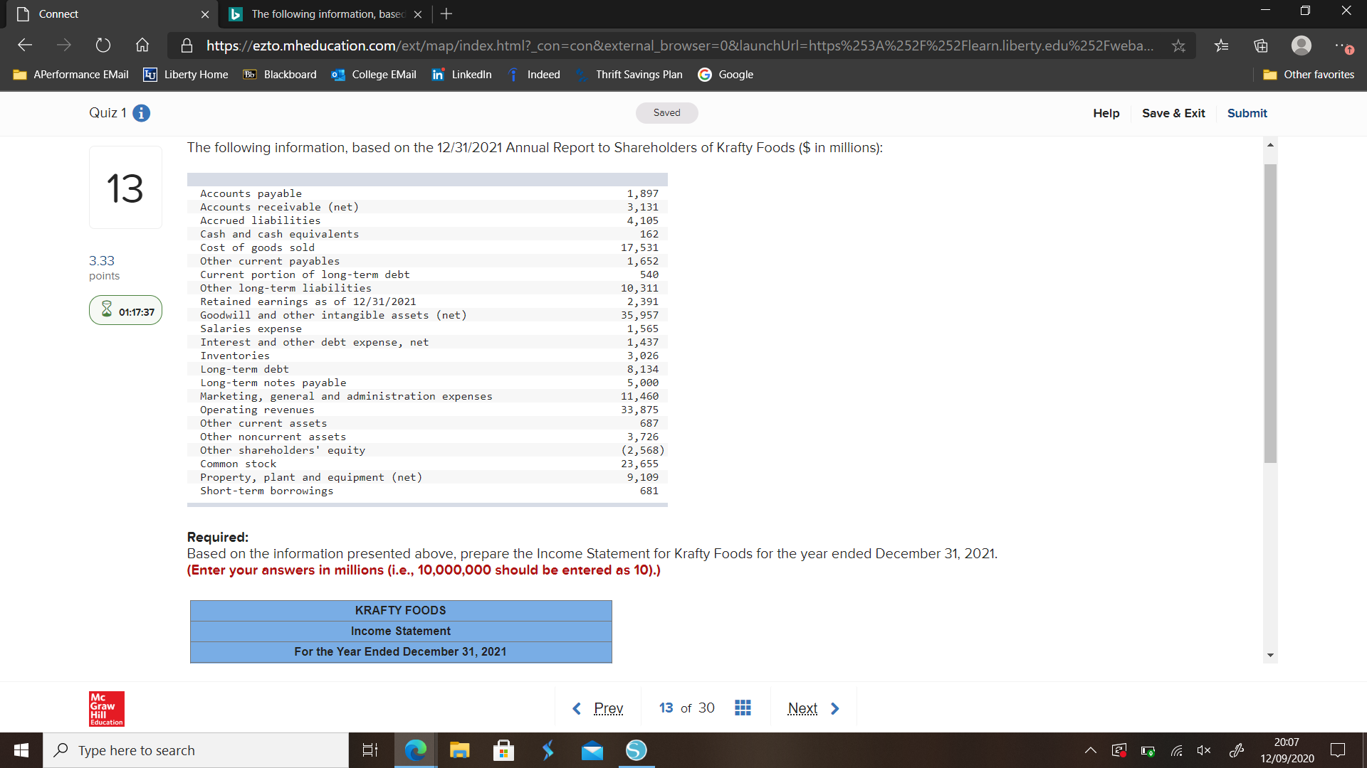 Please help. Connect X The following information, based + X ( )
