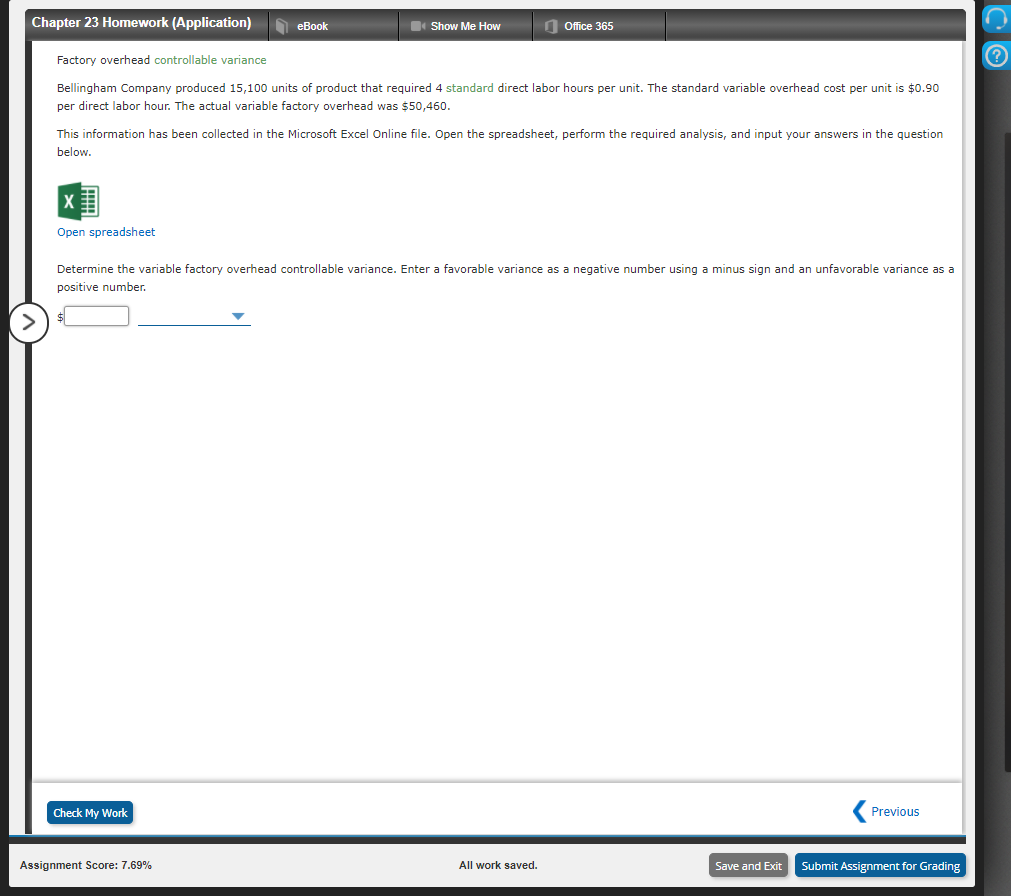 standard pounds per unit. The standard price is $3.55 per pound. 16,300