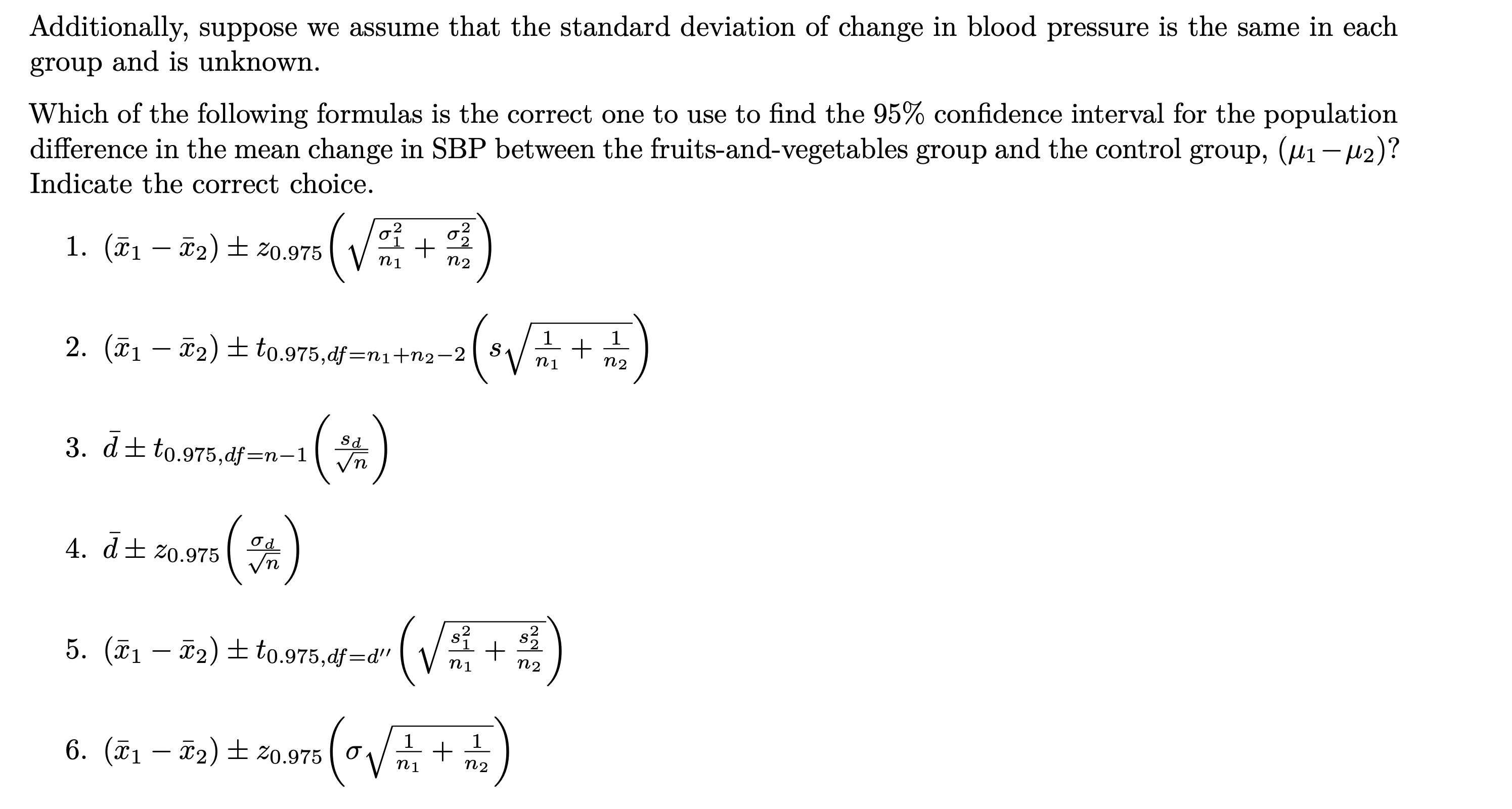 patterns on blood pressure within an 8week followup period. Subjects were randomized