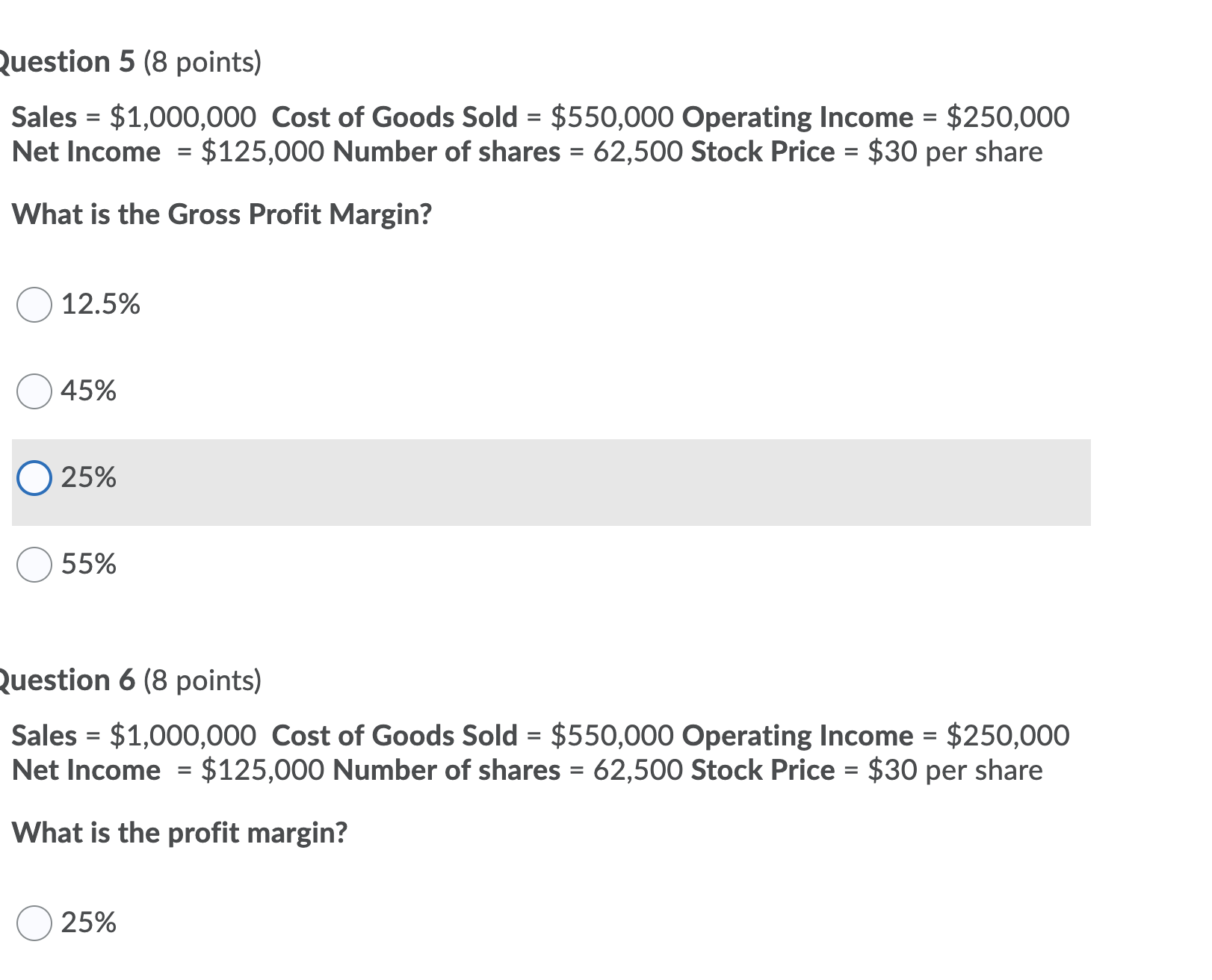 Need help with 5 & 6 luestion 5 (8 points) Sales =