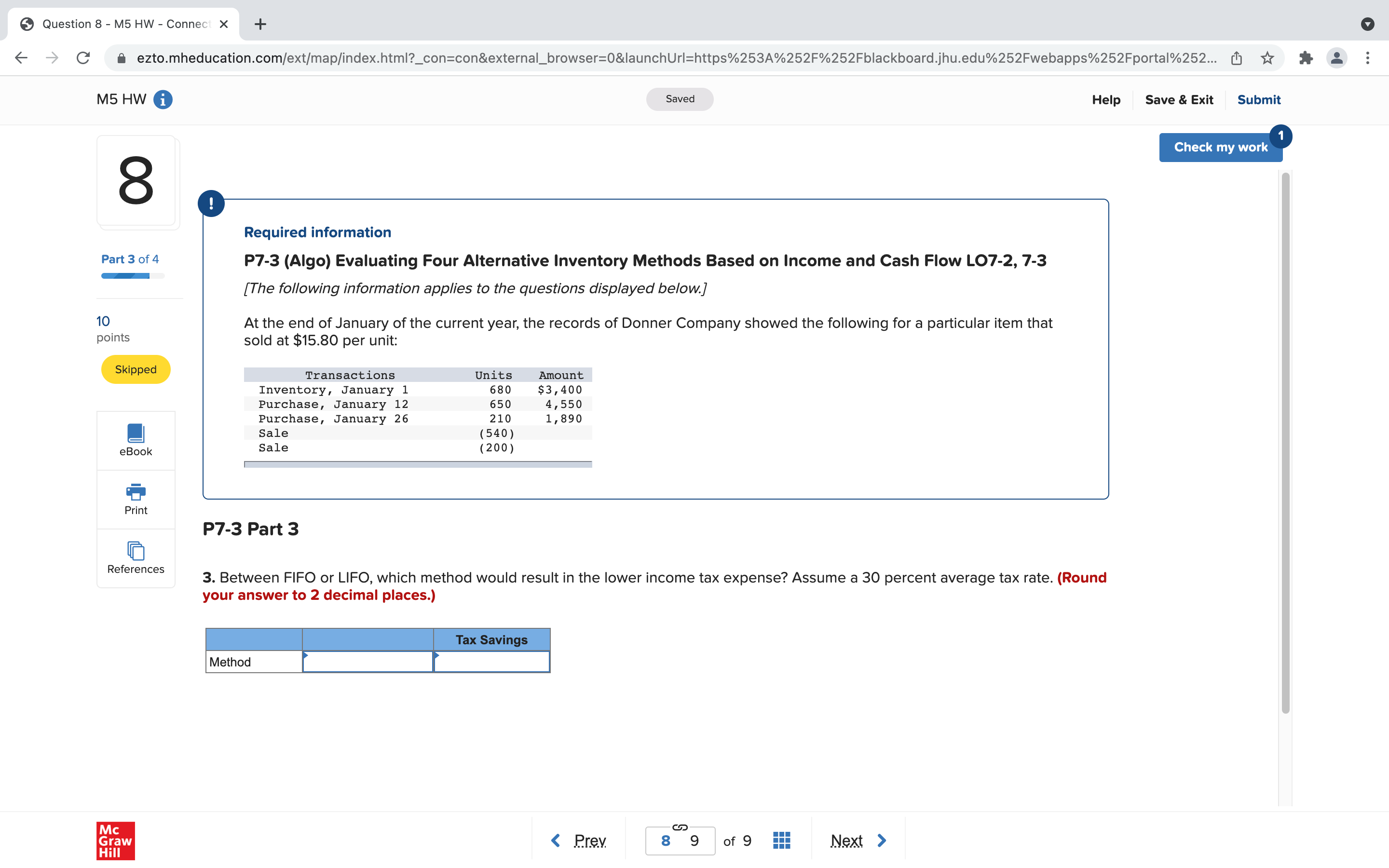  Question 8 - M5 HW - Connect X + C ^