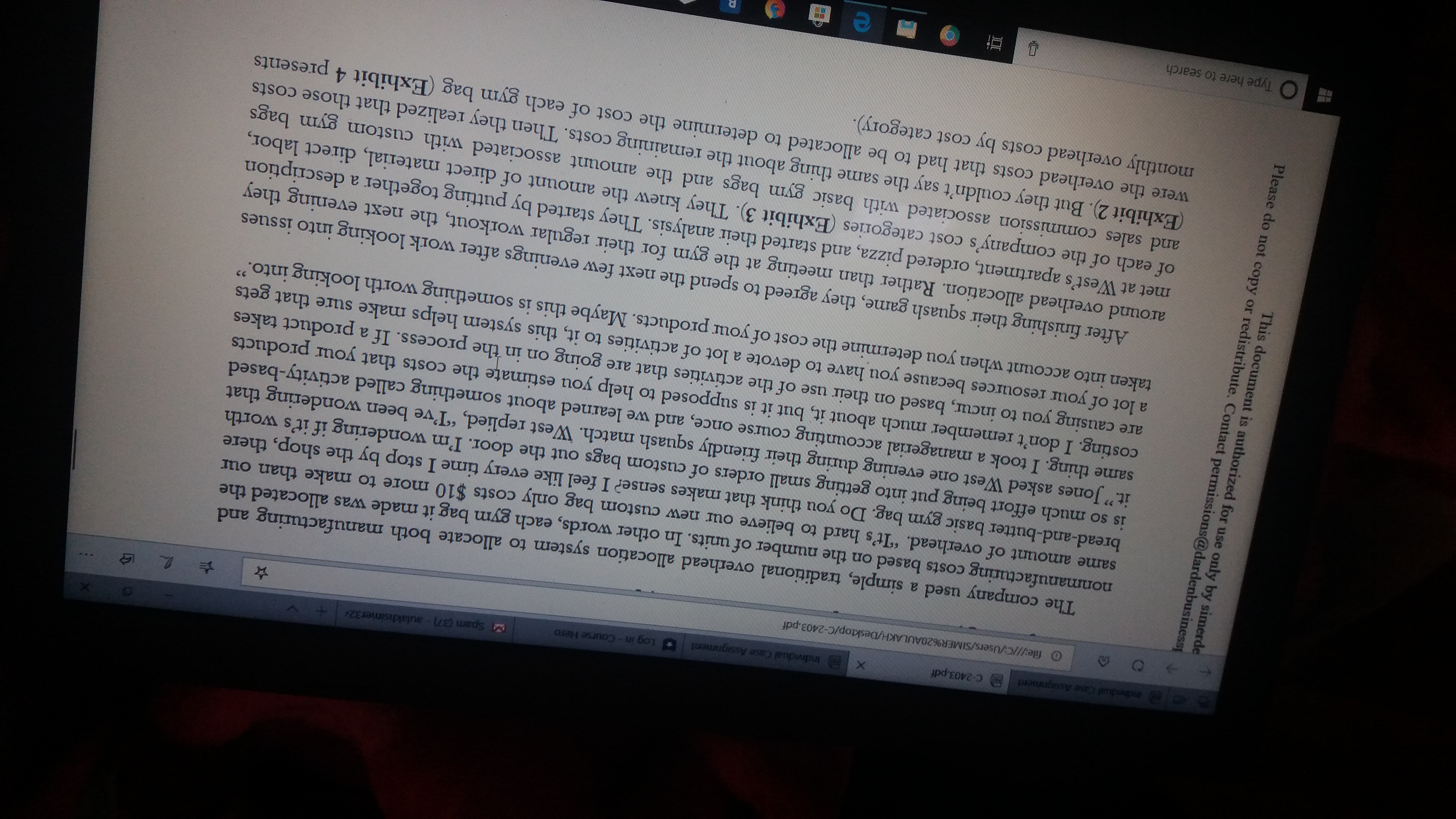 how to indicate whether the cost is a direct cost or an