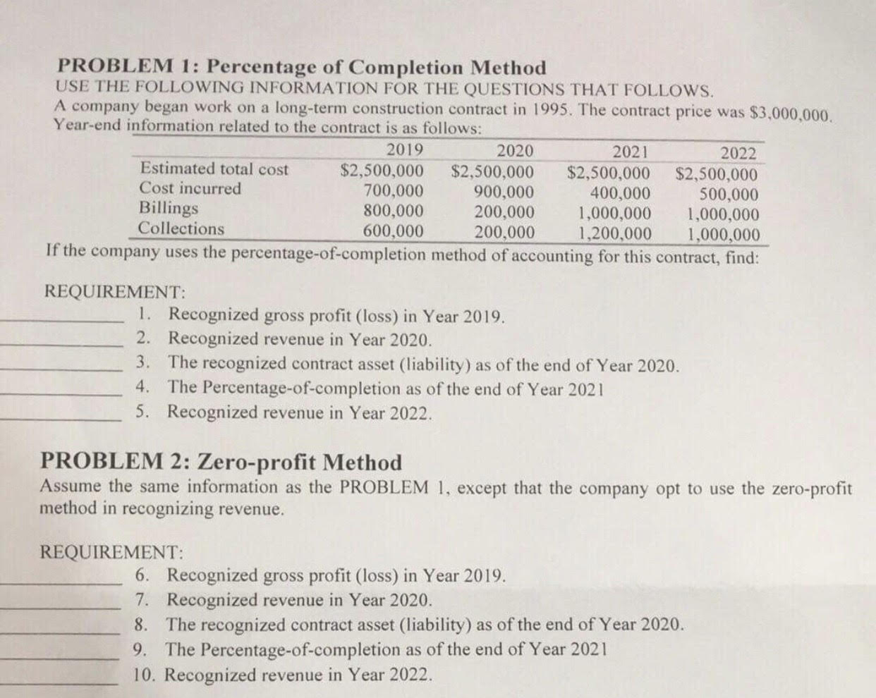 how do you get numbers 1-10? the problems are attached below PROBLEM