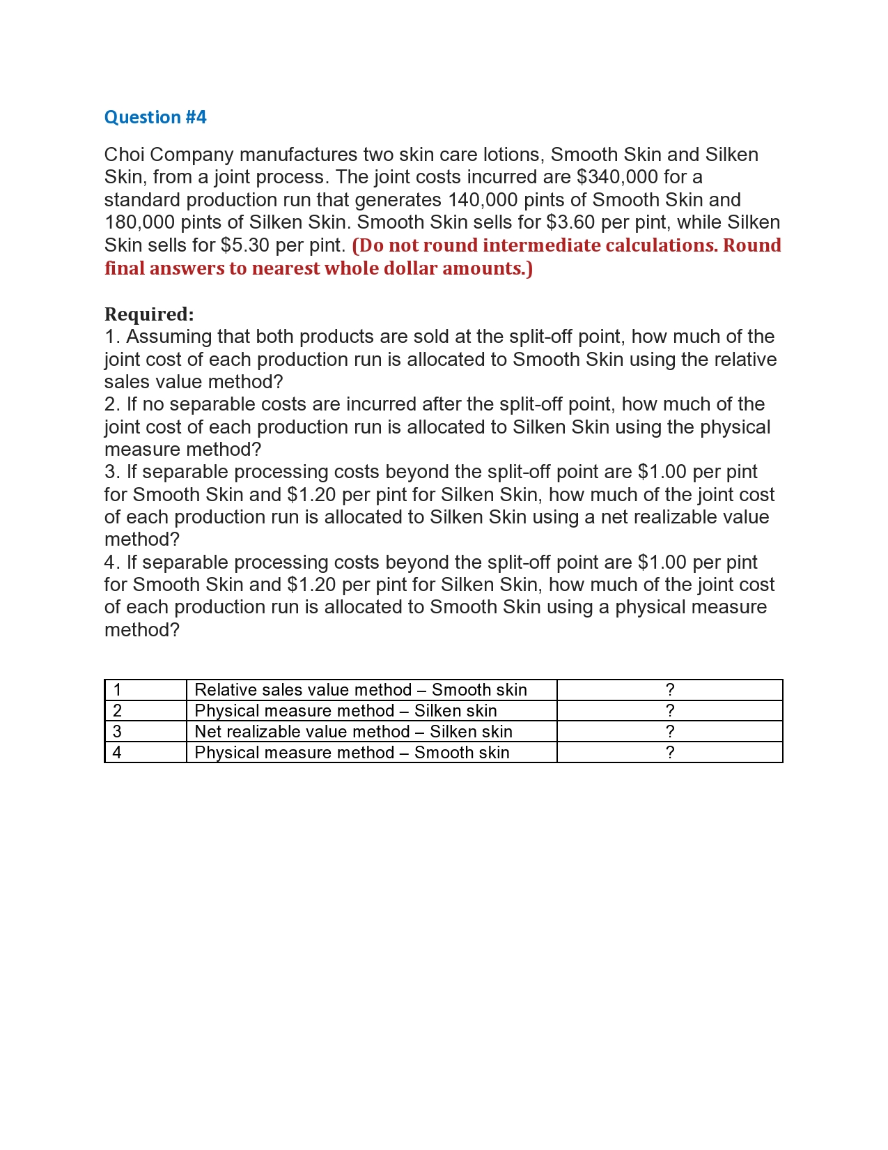 Please help me find out the answer, also detailed the calculation method