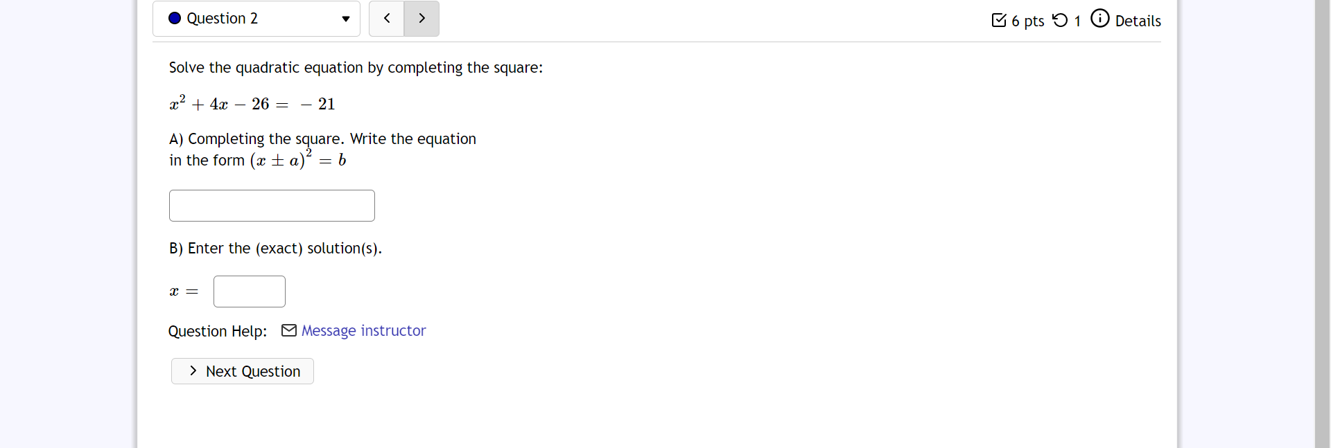 Enter this equation in the form: 551:2 + bu: + c =