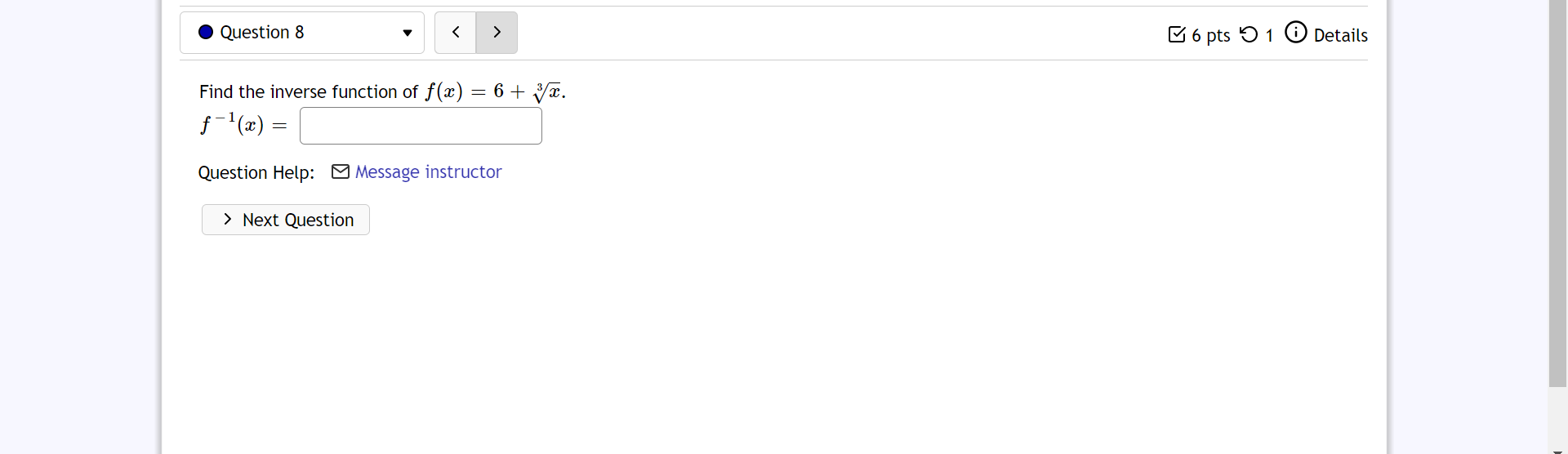 i ' OQuestion13 v H ' Bapts '01 Details Given the function