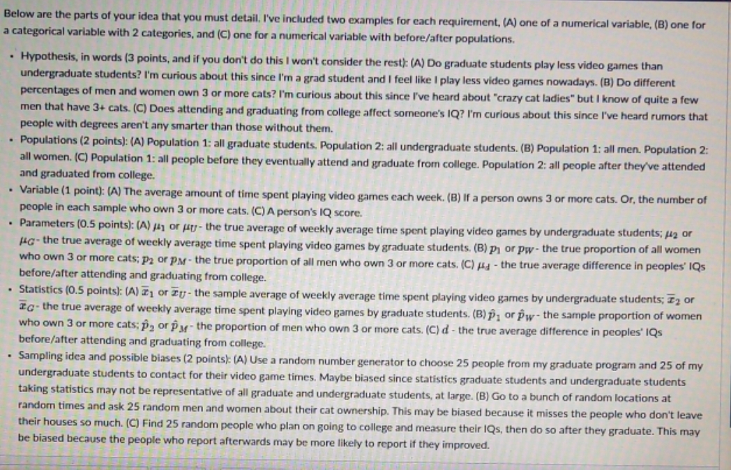 make an example of numerical variable or categorical variable with 2 category