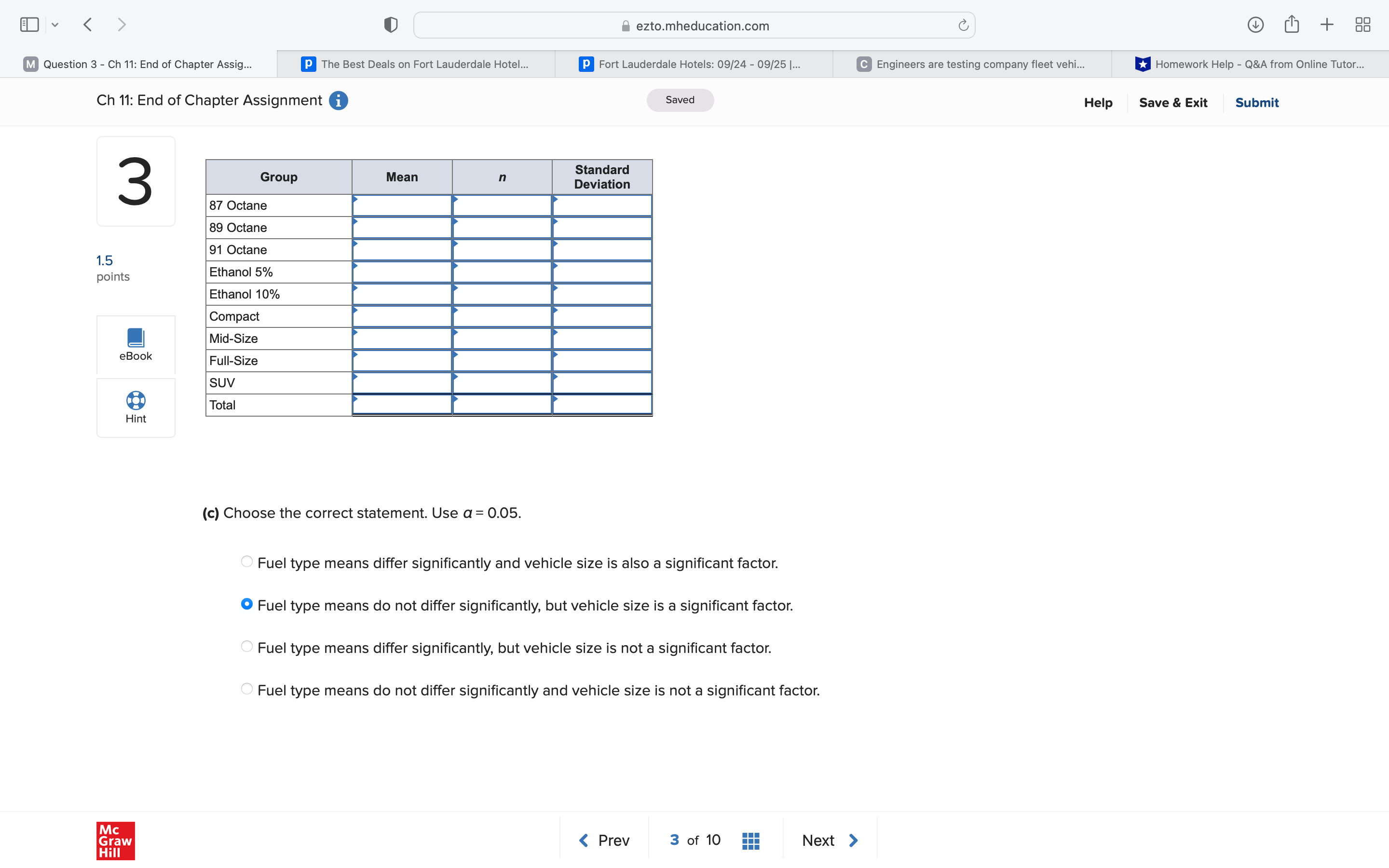  v > ezto.mheducation.com C + 88 M Question 3 - Ch