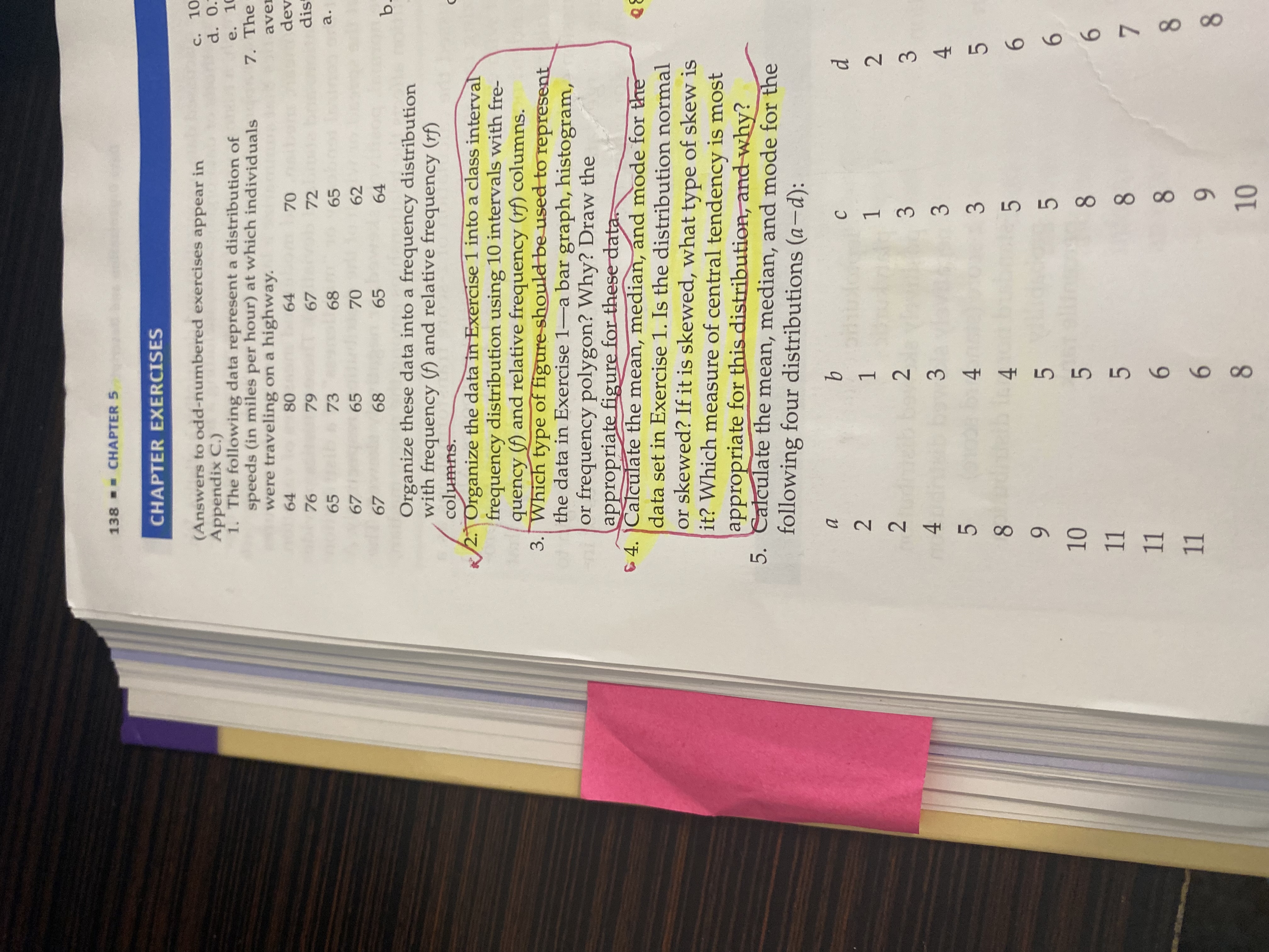 138 = = CHAPTER 5 CHAPTER EXERCISES (Answers to odd-numbered exercises
