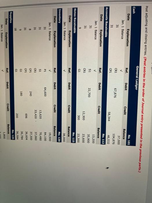 Balance Income Statement Balance Sheet Account Titles Dr. Cr. Dr. Cr. Dr.