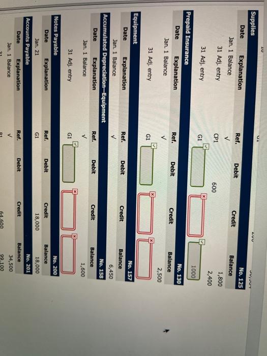 E 38000 38000 Inventory Supplies B Prepaid Insurance 2500 1727 B Equipment