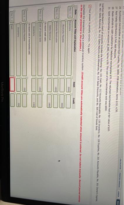 completed the following merchandising transactions in the month of May. At the