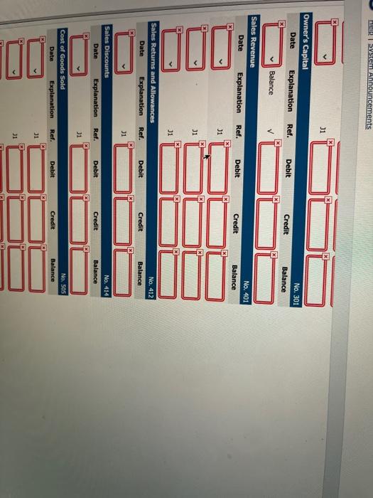 11 Purchased supplies for cash $300. 12 Purchased merchandise for cash $1,400.