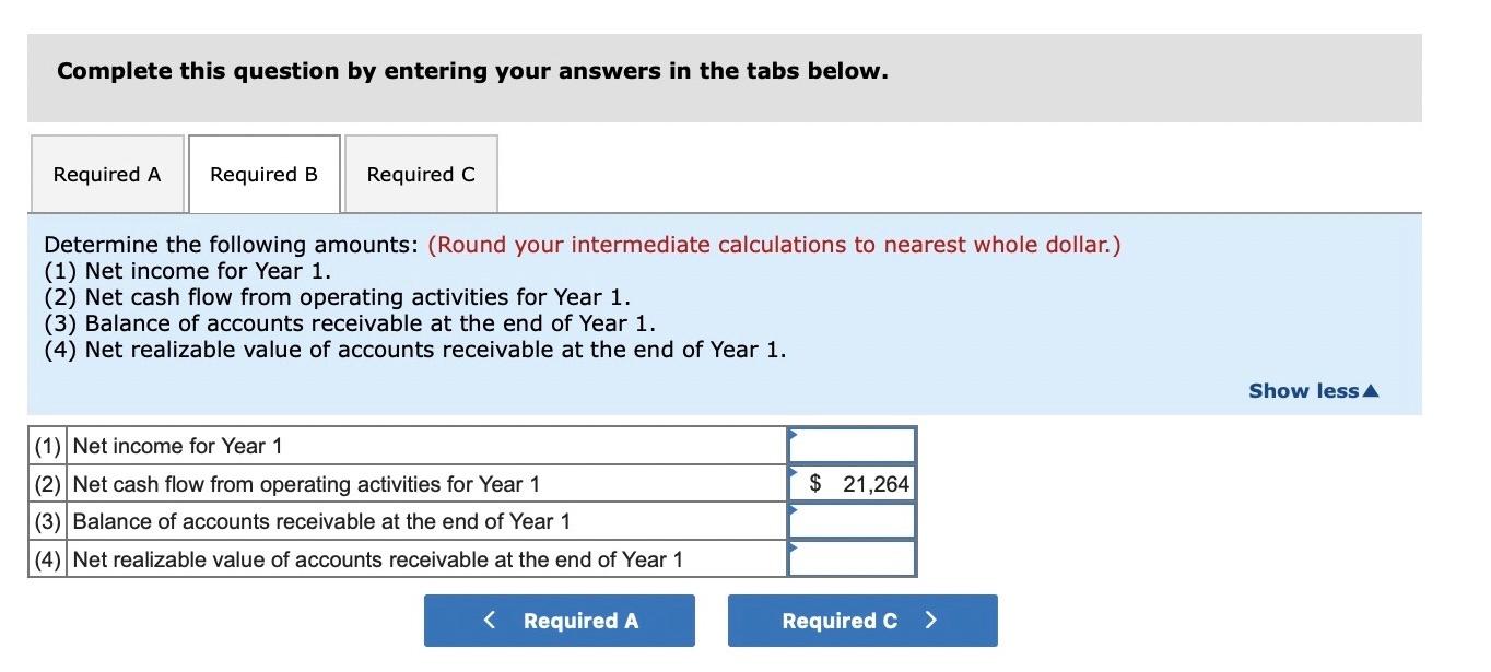 33.33 points Events Affecting Year 1 1. Provided $26,580 of cleaning services
