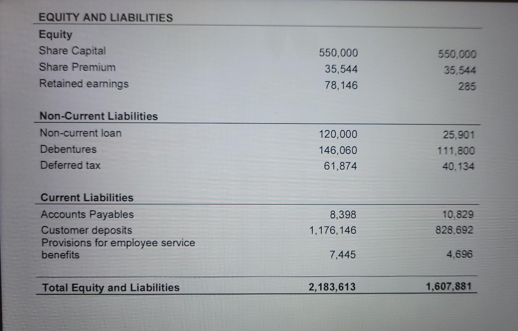and the sale of technological devices. The financial statements for the year