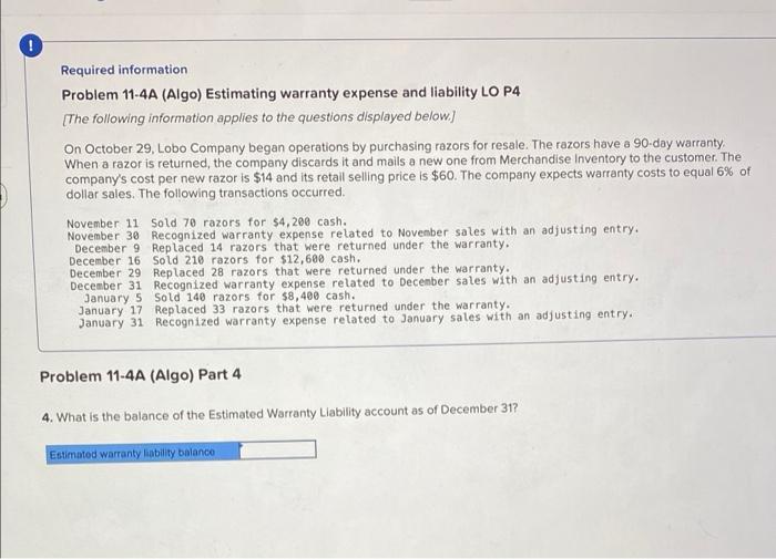 Lobo Company began operations by purchasing razors for resale. The razors have