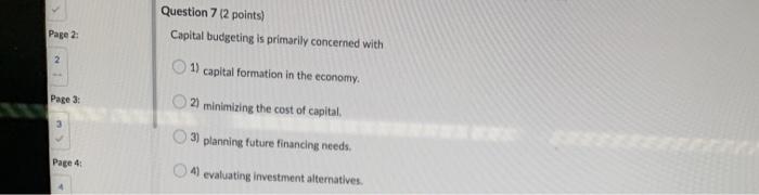 Page 2: 2 Page 3: 3 Page 4: Question 7 (2 points)