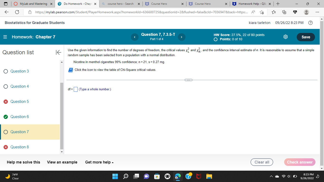  MyLab and Mastering X Do Homework - Chapt X Q course