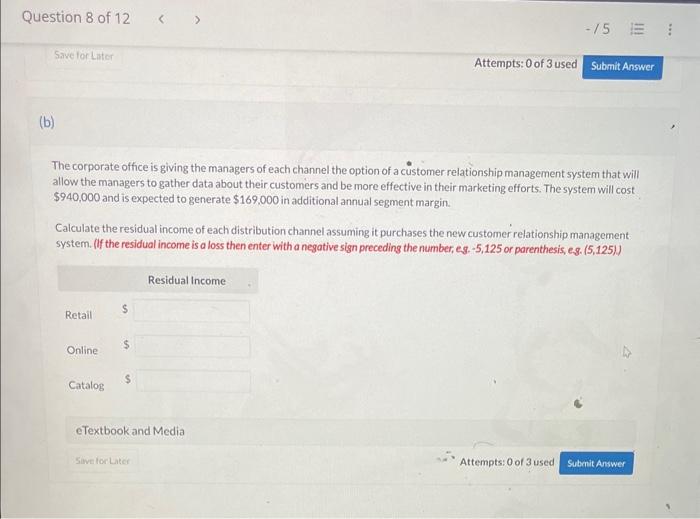 the Internet, and catalog sales. Each distribution channel is evaluated as an