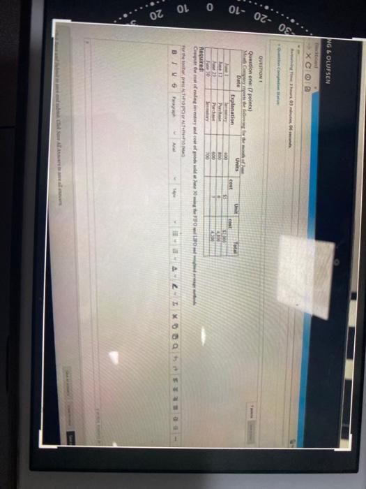 NG & OLUFSEN Backboard QUESTION Question one: (7 points) Mosh Company ports