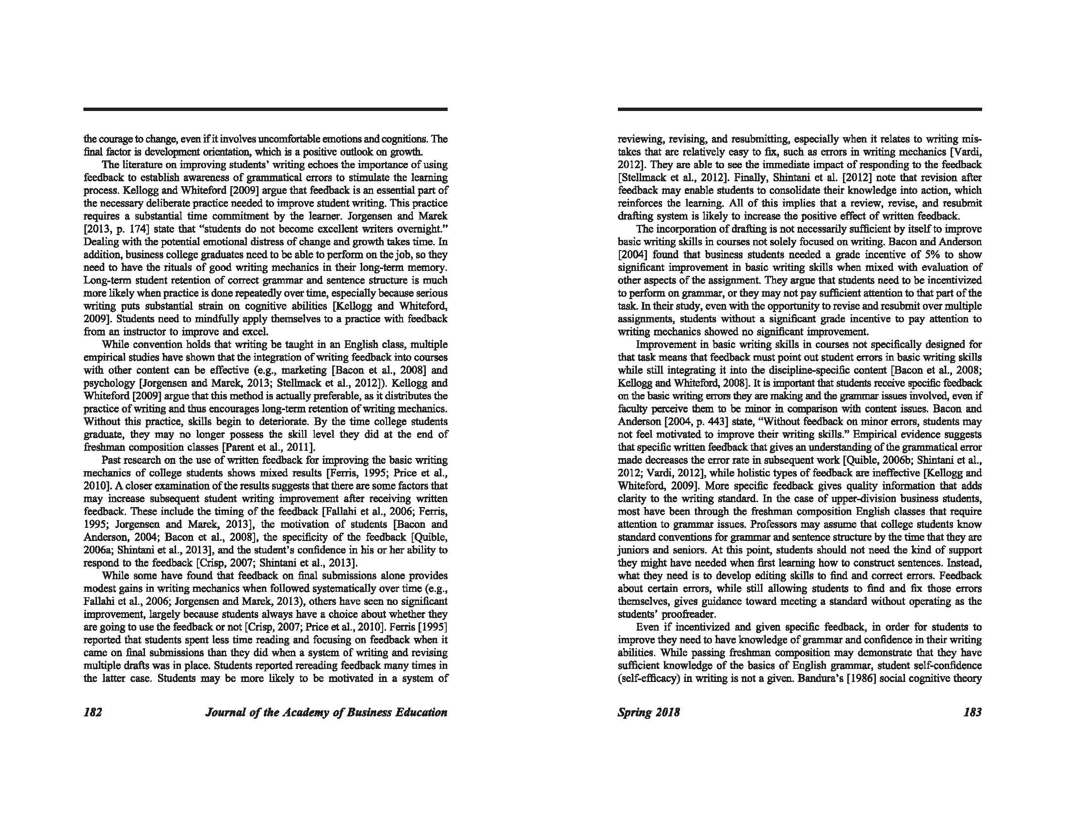 Can't Make Him Edit: Varied Effects of Feedback on Grammar Across Upper-Division