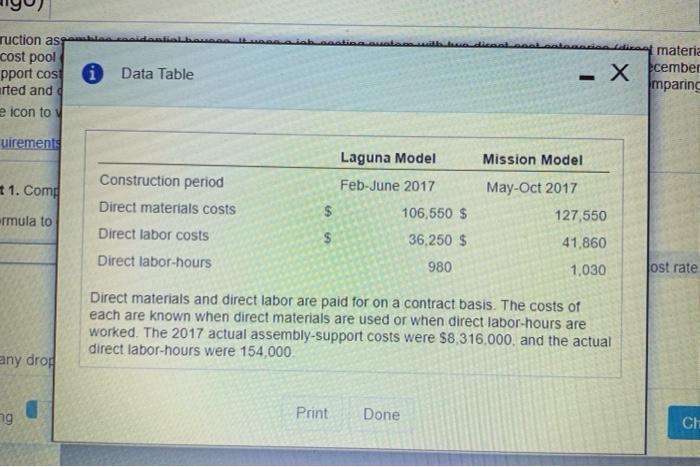 It uses a job-costing system with two direct-cost categories (direct materials and