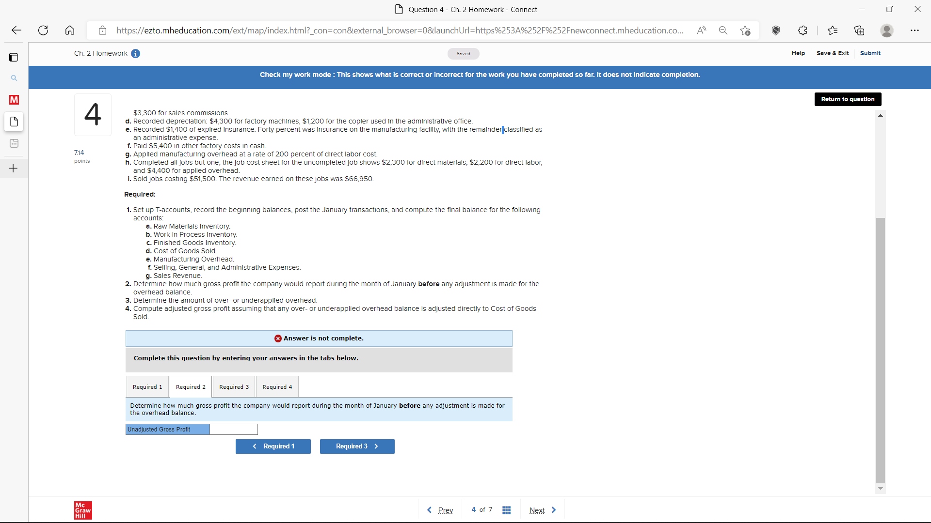 . . . Ch. 2 Homework SEVER Help Save & Exit Submit