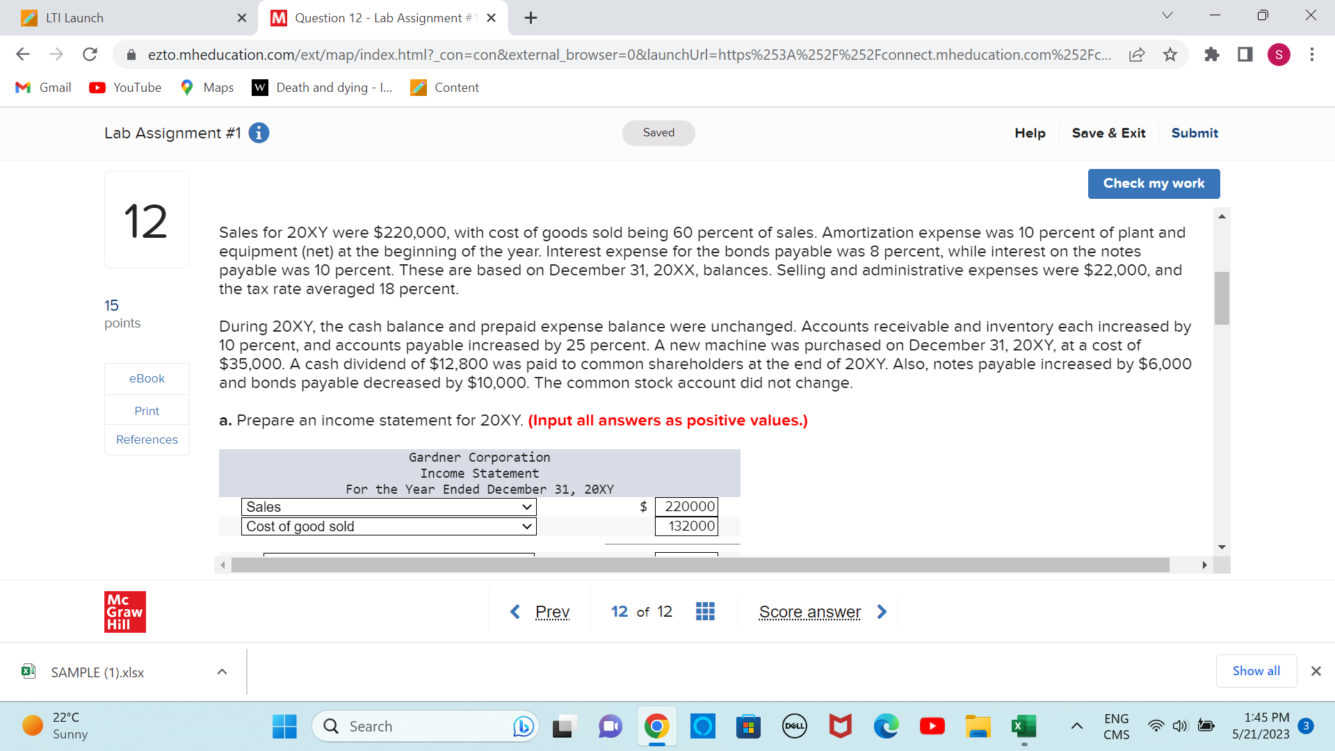 + V X C A ezto.mheducation.com/ext/map/index.html?_con=con&external_browser=0&launchUrl=https%253A%252F%252Fconnect.mheducation.com%252Fc... S . . . M Gmail