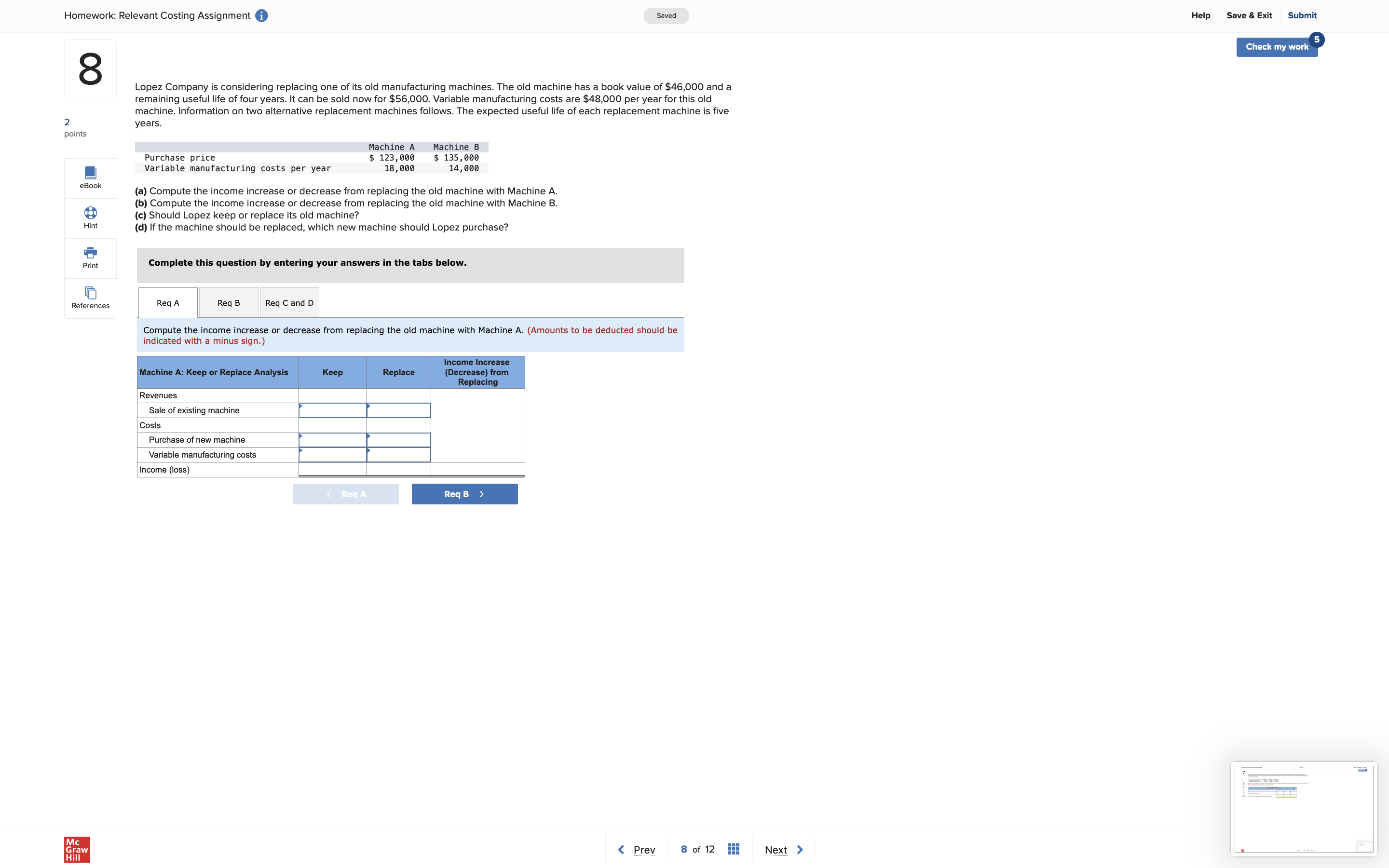 units at $12 per unit. The additional sales would not affect its