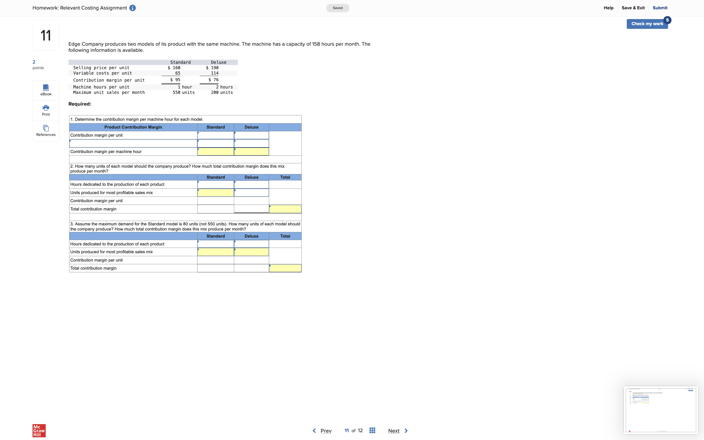 and administrative costs of $95,000. References (a) Compute the income or loss