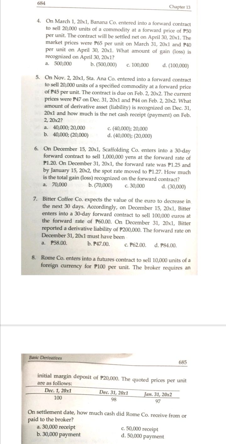 quoted prices per unit are as follows: Dec. 1, 20x1 Dec. 31,
