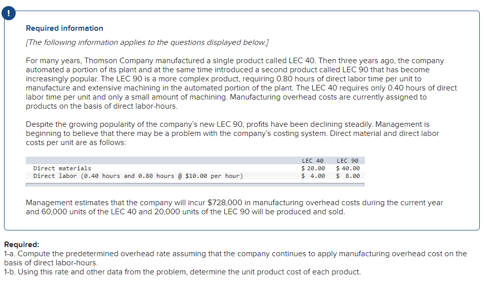 the following estimates of cost and activity in the company's five activity