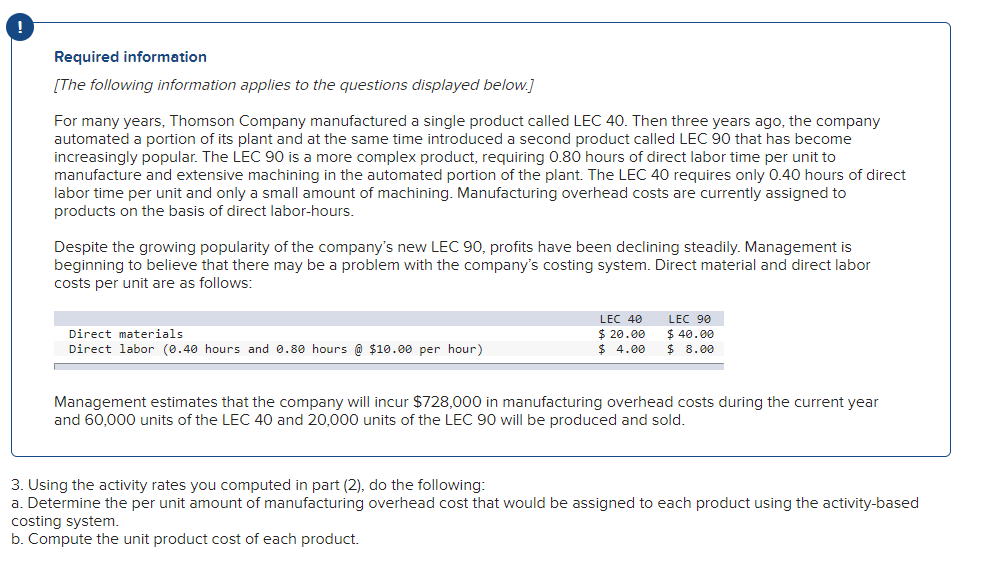 cost pools: Expected Overhead Expected Activity Cost Pool Activity Measure Cost Activity