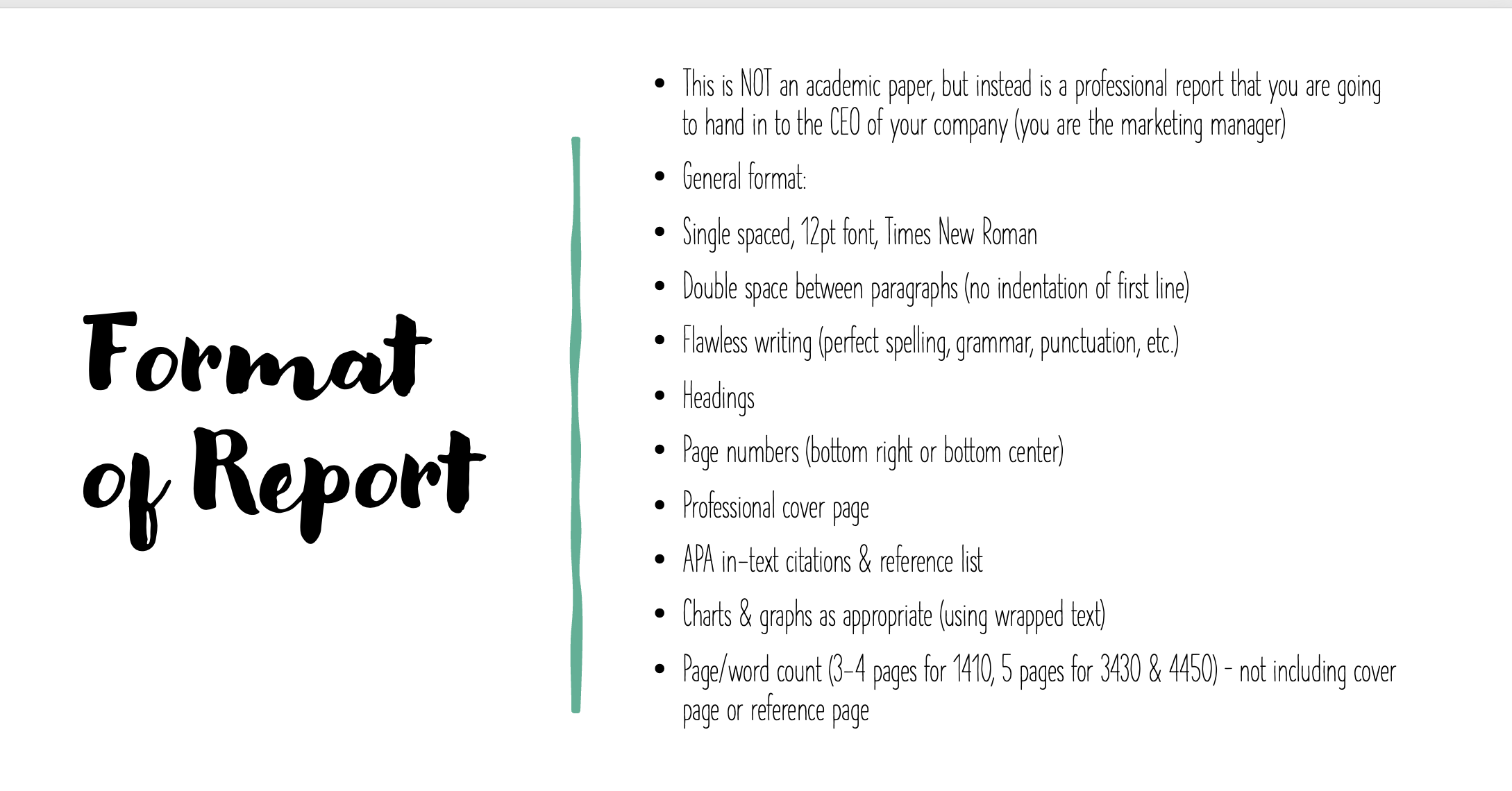 command M Part One: The Al option Marketing Plan . Students will