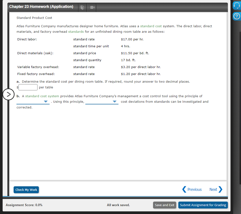 Unit Crazy Delicious Inc. produces chocolate bars. The primaryr materials used in