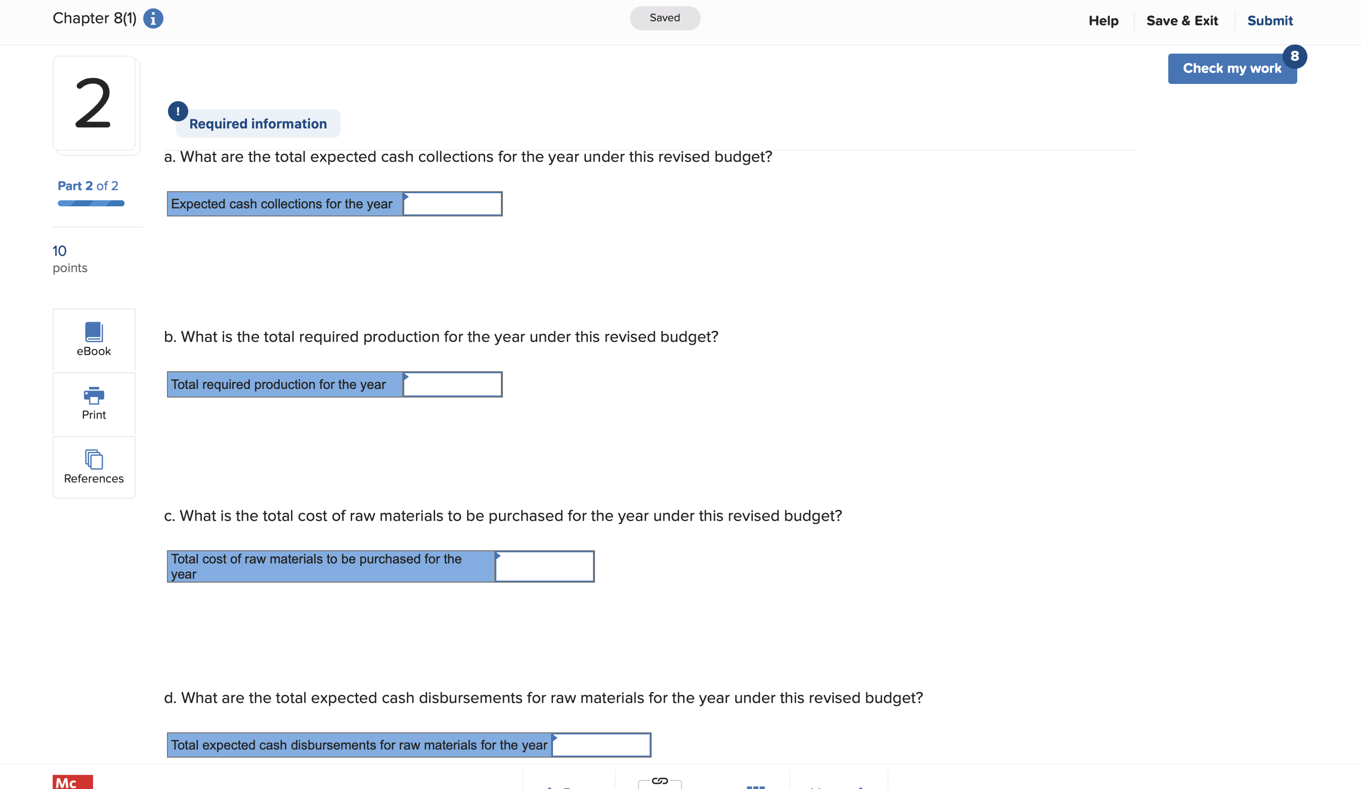 8(1) 0 Saved Help Save & Exit Submit 8 Check my work