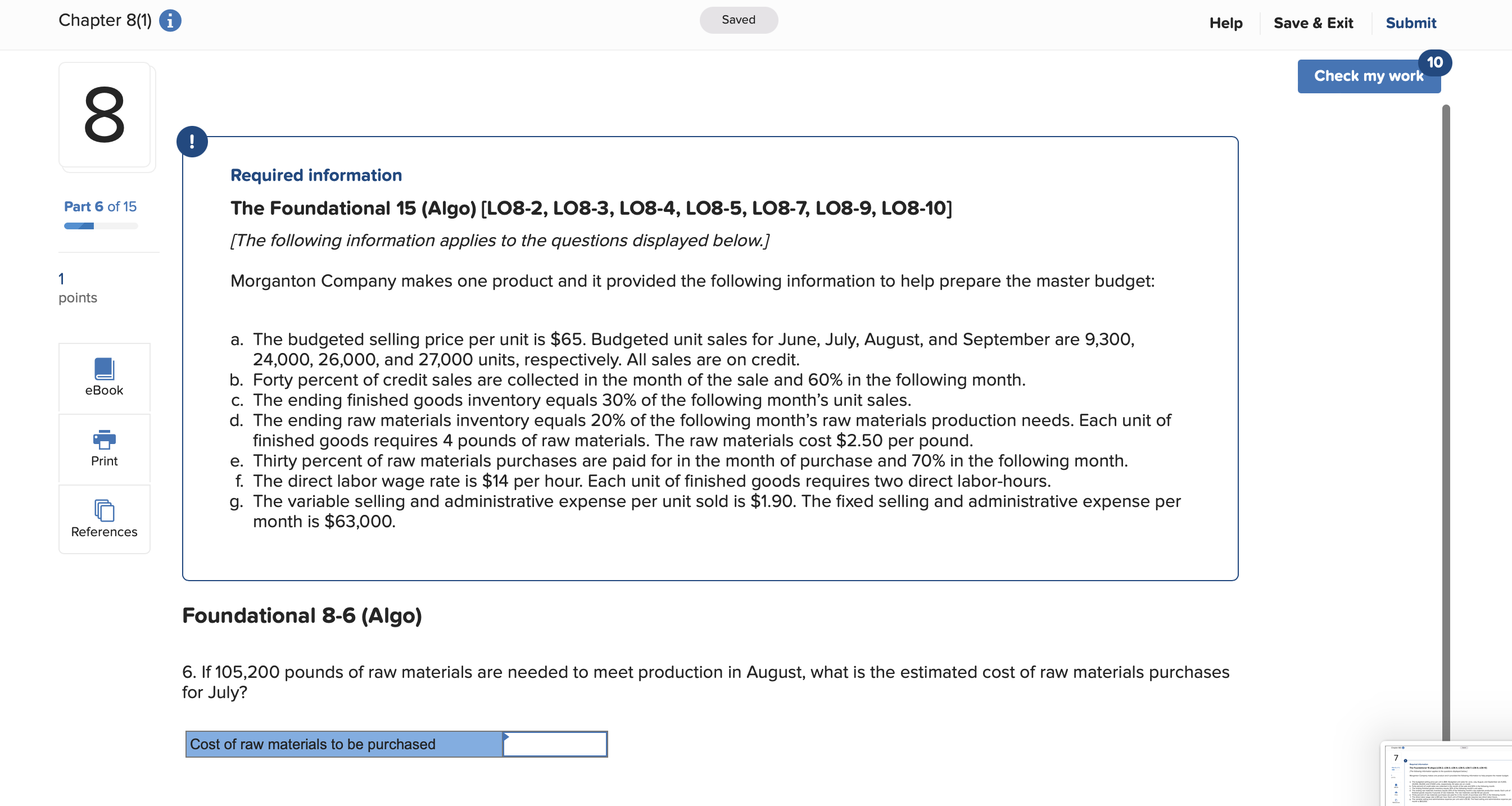 2 of 2 Data 1 2 3 4 1 2 Budgeted unit