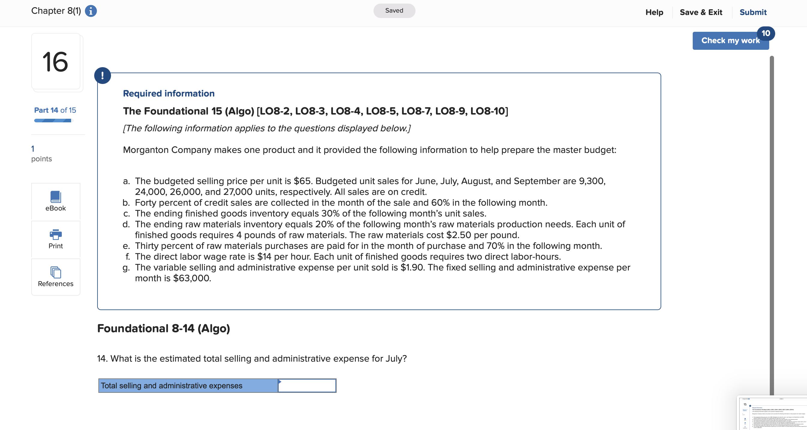 - Sales collected in the quarter sales are made 75% 10 -
